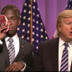 Jay Pharoah as Ben Carson and Darrell Hammond as Donald Trump in a Saturday Night Live sketch that aired March 12, 2016
NBC screenshot